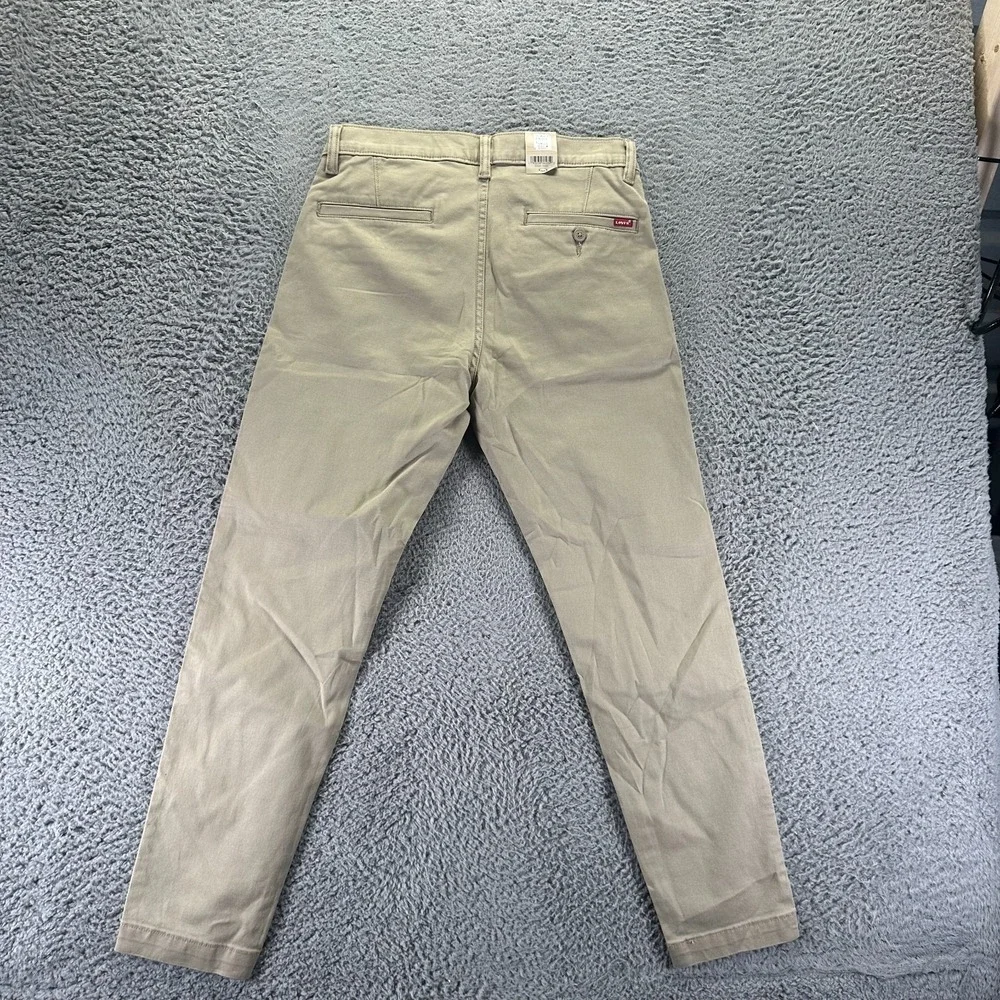 Levi's XX Pant Mens 29x28 Beige Cotton Chino Tapered Leg Business Preppy Stretch